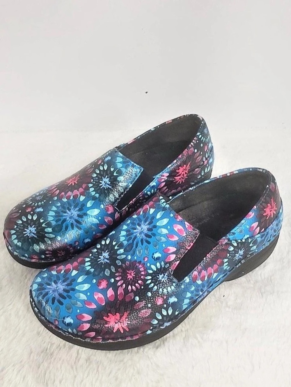 Spring Step Freesa-AVTR-Blum Floral Flats Blue & Pink US 7.5 M